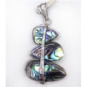 Paua Abalone shell pendant, approx 16-40mm [SHEAB164]