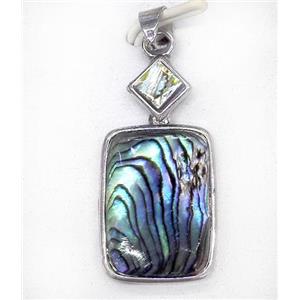 Paua Abalone shell pendant, approx 20-40mm [SHEAB166]