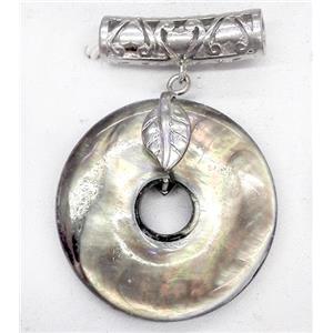 Paua Abalone shell pendant, approx 50mm [SHEAB170]