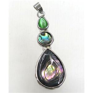 Paua Abalone shell pendant, approx 16-40mm [SHEAB171]