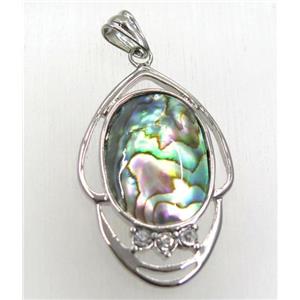 Paua Abalone shell pendant, approx 30-50mm [SHEAB172]