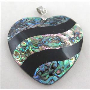 Paua Abalone shell pendant, approx 47mm dia [SHEAB72]
