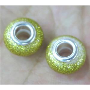 pearlized shell beads, matte rondelle, approx 14mm dia [SHEBB07]