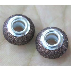 pearlized shell beads, matte rondelle, approx 14mm dia [SHEBB14]