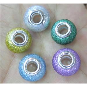 pearlized shell beads, matte rondelle, approx 14mm dia [SHEBB15]