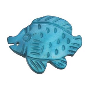 blue shell fish pendant, approx 18-22mm [SHEPD22]
