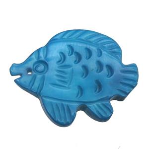 blue shell fish pendant, approx 18-22mm [SHEPD23]
