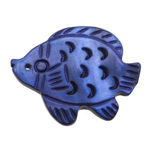 lavender shell fish pendant, approx 18-22mm [SHEPD27]