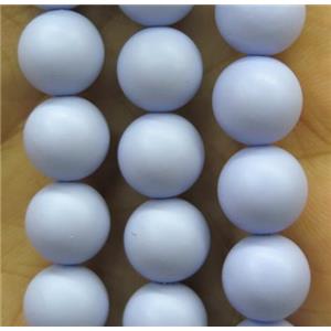 matte pearlized shell beads, round, approx 10mm dia [SHEPL095-10MM]