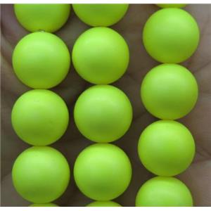 olive matte pearlized shell beads, round, approx 8mm dia [SHEPL099-8MM]