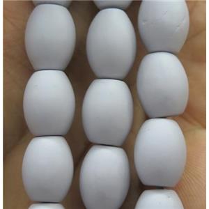 gray matte pearlized shell rice beads, approx 9x13mm [SHEPL102]