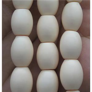 matte pearlized shell barrel beads, approx 9x13mm [SHEPL103]