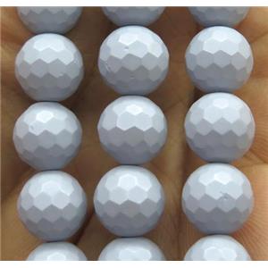 matte pearlized shell bead, faceted round, approx 6mm dia [SHEPL107-6MM]