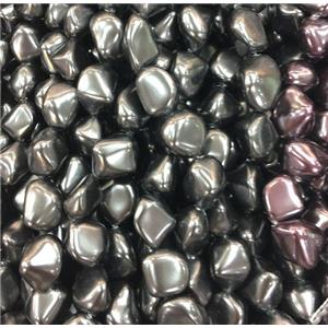 coffee pearlized shell Irregular beads, approx 10-14mm [SHEPL133]