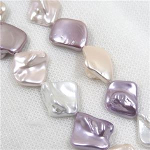 baroque style freshwater shell beads, freeform, mix color, approx 15-20mm [SHEPL173]