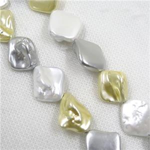 baroque style freshwater shell beads, freeform, mix color, approx 15-20mm [SHEPL174]