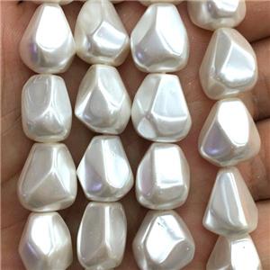 pearlized shell beads, freeform, approx 10-14mm [SHEPL204]