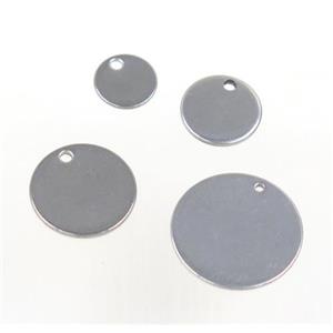 stainless steel circle pendant, approx 16mm dia [SSB0025-16MM]