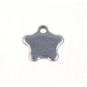 stainless steel star pendant, approx 7mm dia [SSB0027]