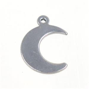 stainless steel Crescent Moon pendant, approx 11x13mm [SSB0028]