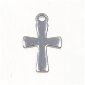 stainless steel cross pendant, approx 7x12mm [SSB0032]