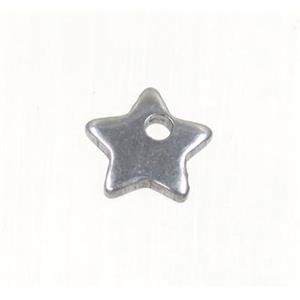 stainless steel star pendant, approx 6mm dia [SSB0035]