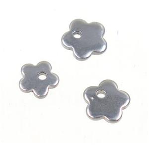 stainless steel daisy pendant, approx 7mm dia [SSB0036-7MM]