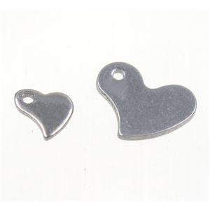 stainless steel heart pendant, approx 8-11mm [SSB0039-10MM]