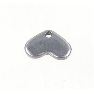 stainless steel heart pendant, approx 5-7.5mm [SSB0040]