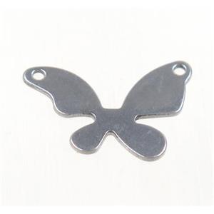 stainless steel butterfly pendant with 2loops, approx 12-18mm [SSB0043]