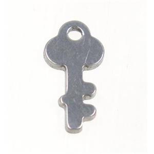 stainless steel key pendant, approx 6.5-13mm [SSB0045]