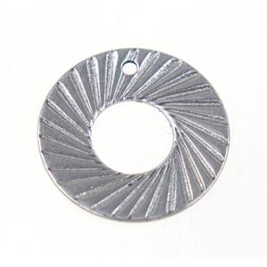stainless steel pendant, approx 15mm dia [SSB0048]