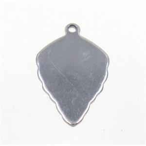 stainless steel leaf pendant, approx 12-16mm [SSB0056]