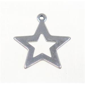 stainless steel star pendant, approx 20mm dia [SSB0058]