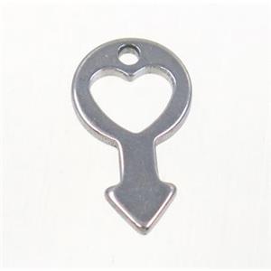 stainless steel Male Signs pendant, approx 10-18mm [SSB0059]