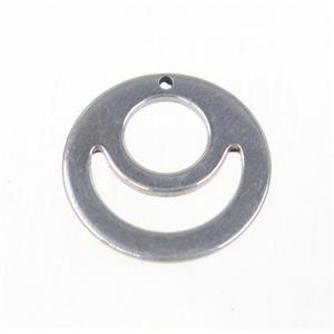 stainless steel sun pendant, approx 15mm dia [SSB0061]