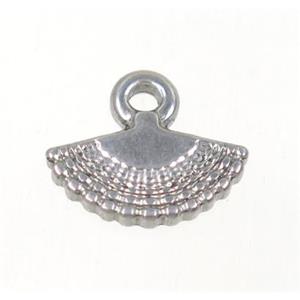 stainless steel fan pendant, approx 12-14.5mm [SSB0067]