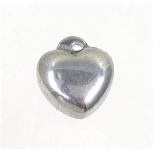 stainless steel heart pendant, approx 10mm [SSB0070]