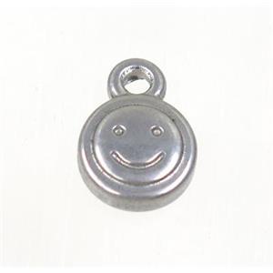 stainless steel circle face pendant, approx 9mm dia [SSB0071]
