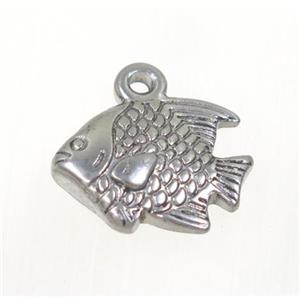stainless steel fish pendant, approx 13-17mm [SSB0074]