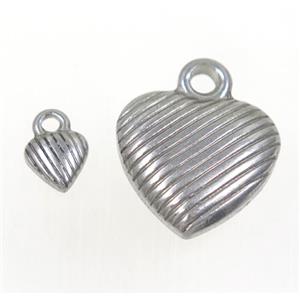stainless steel heart heart pendant, approx 18mm [SSB0075-18MM]