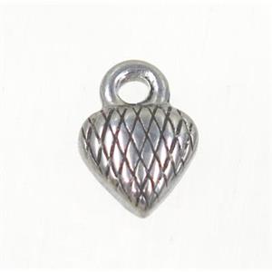 stainless steel heart pendant, approx 7mm [SSB0078]