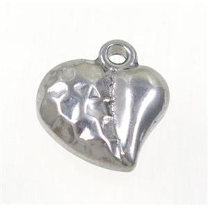 stainless steel heart pendant, approx 13mm [SSB0079]