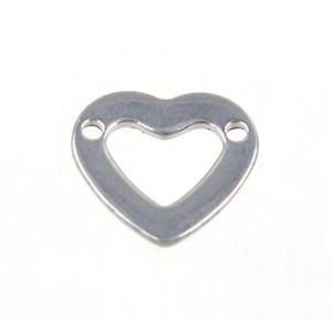 stainless steel heart connector, approx 10-11mm [SSB0090]