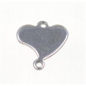 stainless steel heart connector, approx 9-11mm [SSB0091]
