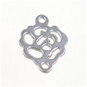 stainless steel roseflower connector, approx 11mm [SSB0097]