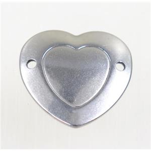 stainless steel heart connector, approx 23mm [SSB0105]