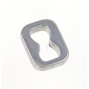 stainless steel rectangle connector, approx 10x14mm [SSB0106]