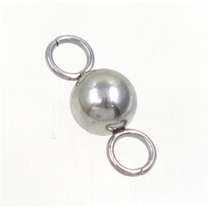 stainless steel round ball connector, approx 8mm dia [SSB0112]