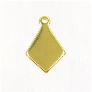 stainless steel pendant, gold plated, approx 8.5-15.5mm [SSB0160]
